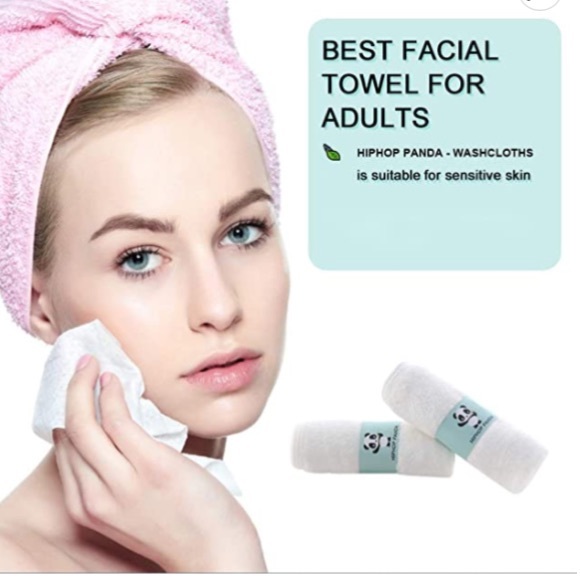 HIPHOP PANDA BAMBOO NWOT 2 LAYER WHITE SOFT BABY WASHCLOTHS - Picture 5 of 14